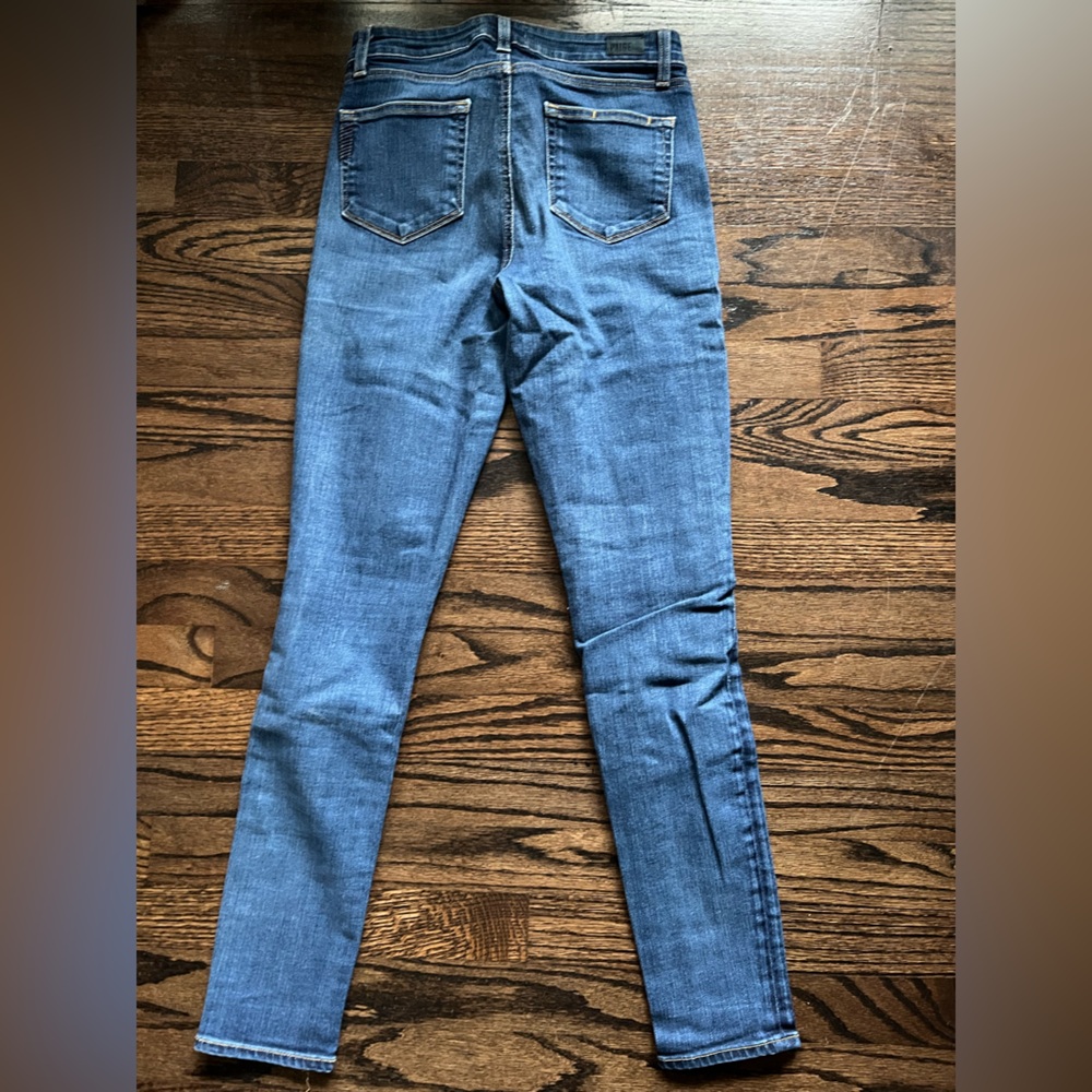 PAIGE Hoxton Ripped High Rise Ankle Skinny Jeans - Picture 3 of 4